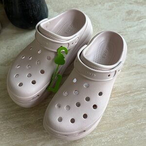 Light Pink Croc Crush Clogs